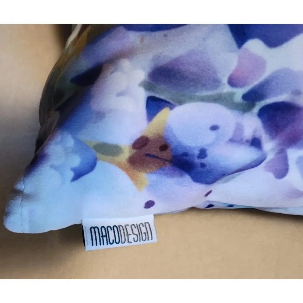 Macodesign Lumbar Throw Pillow Purple Flower Collection Poland Decor Vibrant